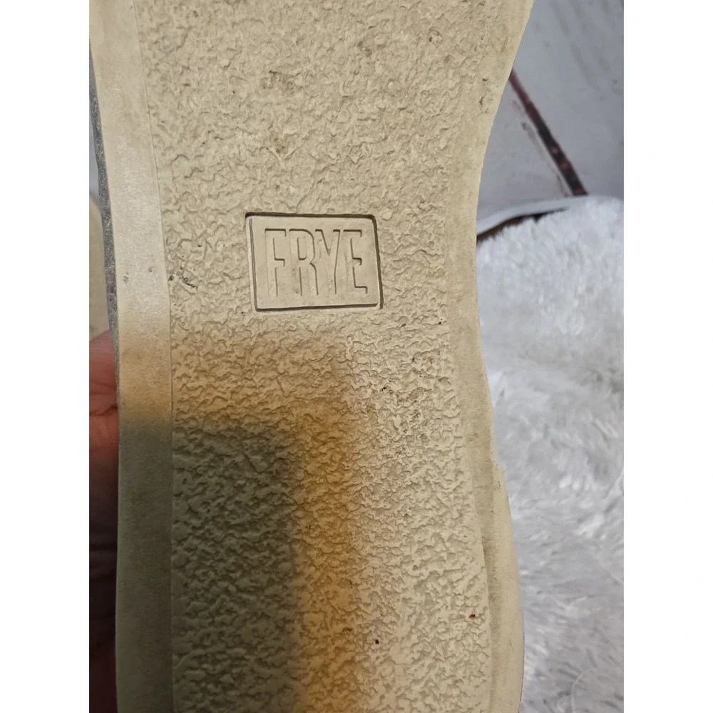 Frye Women's Size 8 Lena Zip Metallic Platform Slip On Low - Cut Sneakers